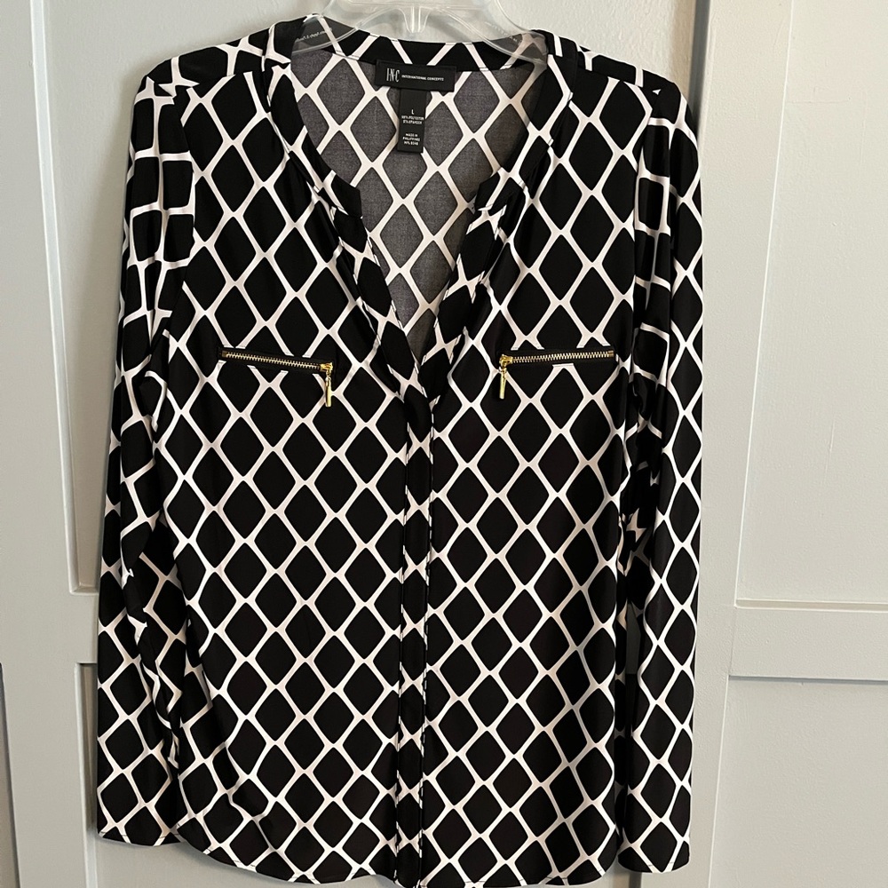 INC geometric blouse